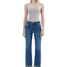 Vervet - High Rise Dark Wash Cuffed Straight Jeans (28" Inseam) - T6666-SaltTree