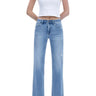 Vervet - High Rise Distressed Hem Slim Wide Jeans (30" Inseam) - LV1998-SaltTree