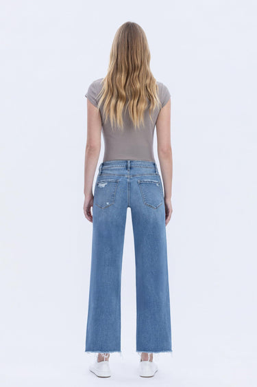 Vervet - High Rise Medium Wash Ankle Dad Jeans (28" Inseam) - T6398-SaltTree