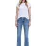 Vervet - Mid-Rise Medium Wash Raw Hem Crop Straight Jeans (27" Inseam) - V2750N-SaltTree
