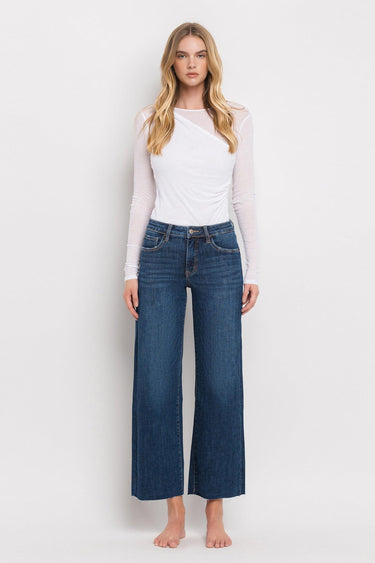 Vervet - Tummy Control Mid Rise Dark Wash Wide Leg Jeans (27.5" Inseam) - LV1311-SaltTree
