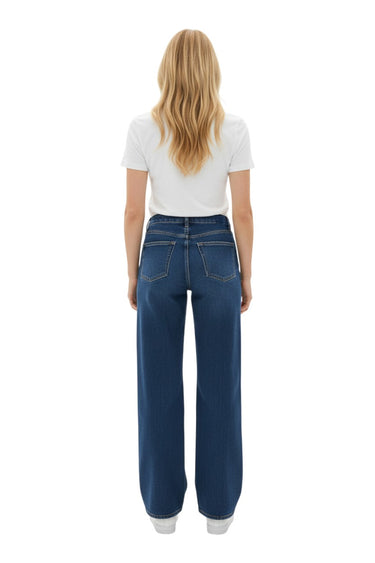 Wax Jean - Y2K Style Low Rise Wide Leg Jeans in Soft Lyocell Blend (31.5" Inseam) - 90418-SaltTree
