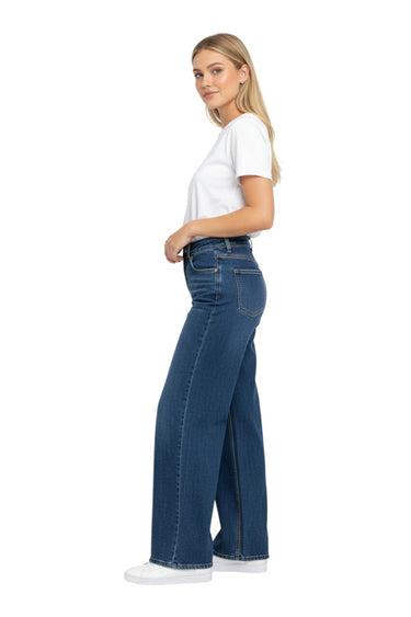 Wax Jean - Y2K Style Low Rise Wide Leg Jeans in Soft Lyocell Blend (31.5" Inseam) - 90418-SaltTree