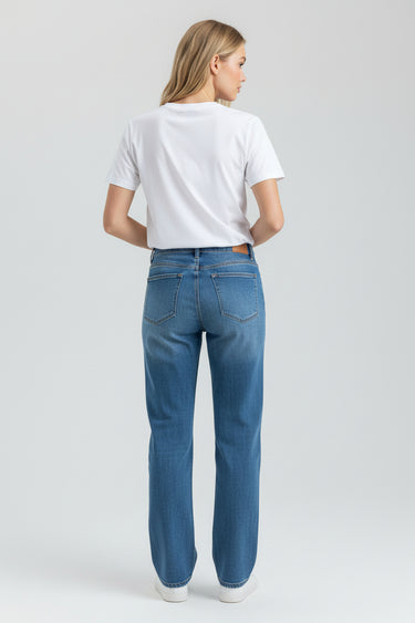 Wax Jean - Y2K Vintage Low Rise Wide Leg Jeans in Light & Medium Washes (31" Inseam) - 90403-SaltTree