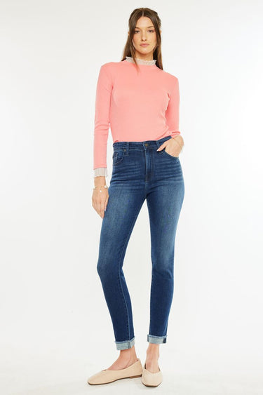 Kancan - High-Rise Straight Cigarette Jeans (28" Inseam) - KC20000 - Final Sale-SaltTree
