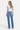 SaltTree Vervet mid rise straight leg jeans in medium wash denim with light distressing. Full length, 32" inseam.