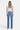SaltTree Vervet mid rise full length straight jeans in medium wash denim with light distressing. Model is 5'10" wearing size 3/26.