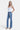 SaltTree Vervet mid rise straight leg jeans in medium wash denim with light distressing. Full length with a 32" inseam.