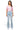 SaltTree American Bazi pink pinstripe cropped baseball jersey with rhinestone LA patch and side tie detail