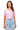 SaltTree American Bazi pink pinstripe cropped baseball jersey with rhinestone LA patch and side tie detail