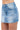SaltTree American Bazi light blue denim mini skirt with scattered rhinestone trim and high-waisted button closure