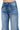 SaltTree American Bazi medium blue wash wide leg jeans featuring delicate rhinestone trim and button waist closure.
