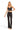 SaltTree model wearing a black ANWND floral lace bralette top with a V-neckline and scalloped hem