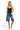SaltTree ANWND black seamless cami top with spaghetti straps and shirred bust worn by a blonde model in denim shorts
