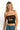 SaltTree ANWND black strapless tube top with Dolce Vita Italian Market graphic and strawberry print on a blonde model