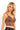 SaltTree ANWND brown floral lace bralette top with V-neckline, adjustable straps, and scalloped hem on a blonde model