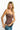 SaltTree ANWND brown sweetheart neckline bodysuit with adjustable spaghetti straps on a blonde model