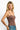 SaltTree ANWND brown sweetheart neckline bodysuit with adjustable spaghetti straps on a model wearing blue jeans