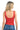 SaltTree ANWND red sleeveless square neck bodysuit worn by a blonde model, back view showing seamless fit.