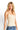 SaltTree ANWND taupe double-layered ribbed knit cami top with a square neckline and thin straps on a blonde model