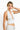 SaltTree ANWND white halter crop top with deep V-neck, shirred bust, and ribbed wide waistband on a model