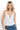 SaltTree ANWND white ribbed tank bodysuit with a scoop neckline and plunging V-slit worn by a blonde model.