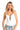 SaltTree ANWND white ribbed bodysuit with a plunging sweetheart neckline, sheer mesh insert, and built-in bra cups.