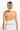 SaltTree ANWND white ribbed halter crop top with an open back and wide waistband worn by a model from behind