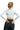 SaltTree ANWND white ribbed long sleeve crop top worn by a model, back view showing form-fitting knit texture.