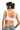 SaltTree ANWND white scoop neck bralette with wide straps worn by a model, back view showing smooth stretch fabric.
