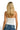 SaltTree ANWND white sculpting bodysuit with thin adjustable straps worn by a blonde model with denim jeans