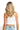 SaltTree ANWND white seamless high neck crop top worn by a blonde model, back view