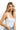 SaltTree ANWND white square neck bodysuit with wide straps worn by a blonde model against a white background