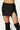 SaltTree Love Poem black scuba knit high-waisted mini skort with a side slit and built-in shorts