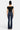 SaltTree dark wash high rise bootcut stretch jeans with 33" inseam and 18" leg opening. Model is 5'9" wearing size 5/26.