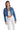 SaltTree model wearing an Enjean cropped denim jacket with destructed details, stone wash, and button-front closure.