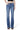 SaltTree Flying Monkey high rise bootcut jeans in medium blue wash with center front seams and raw released hems.