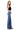 SaltTree model wearing Flying Monkey high rise medium blue bootcut jeans with a center front seam and raw hem.