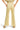 SaltTree Miou Muse high rise wide leg crop pants in pale yellow stretch twill with a raw hem, back view.