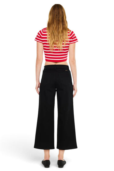 Kancan - Shea High-Rise Cropped Wide-Leg Jeans (26.5" Inseam) - KC20103BK