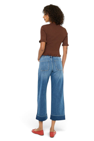 Kancan - Mid Rise Crop Wide Jeans (26" Inseam) - KC20131D