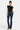 SaltTree Kancan dark wash high rise bootcut stretch jeans with 33" inseam and 18" leg opening.