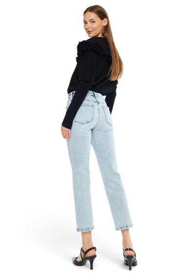Kancan - Mid-Rise Cropped Straight Leg Jeans (27" Inseam) - KC20063M