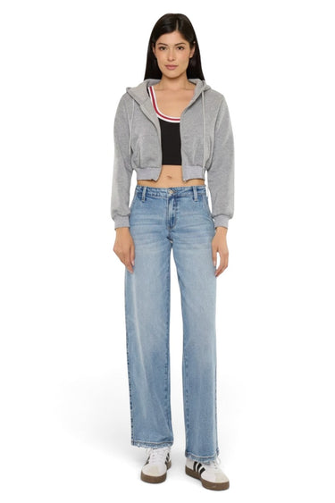 Kancan - Alma Essentials Mid Rise Wide Leg Trouser (32" Inseam) - KC20109M