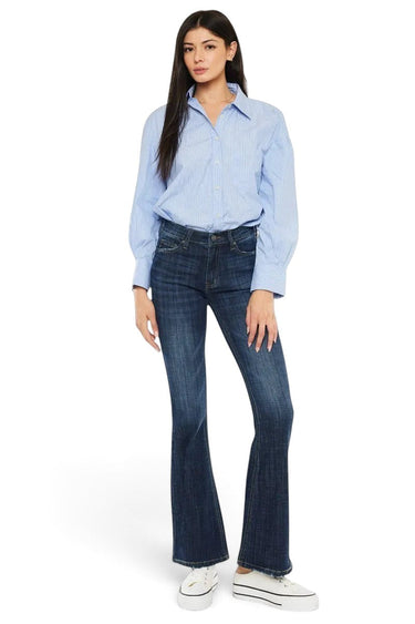Kancan - Mid Rise Flare Petite Jeans (31.75" Inseam) - KC6102LOH-PT