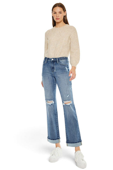 Kancan - Carrie Mid-Rise True Straight Leg Jeans (29" Inseam) - KC20064M