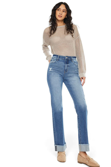 Kancan - Trini High-Rise Straight Jeans (30" Inseam) - KC20065M