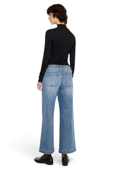 Kancan - Mid Rise Wide Leg Ankle Jeans (27" Inseam) - KC20126MD