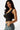 SaltTree Love Poem black double-layered scoop neck tank top worn by a model in a fitted second-skin style.