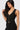 SaltTree Love Poem black waffle-knit button-front vest with V-neckline worn by a model